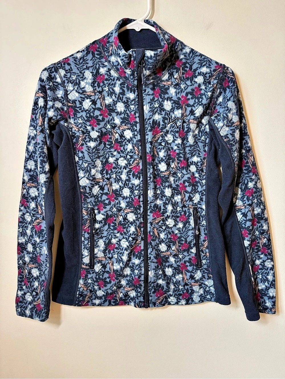 Kari Traa Rose full zip Fleece sweater or light jacket pockets ski snowboard